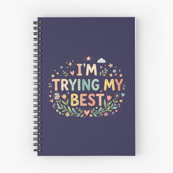 Item preview, I Am Trying My Best – Minimalist Motivational Quote Sticker designed and sold by WallMuseStudio .