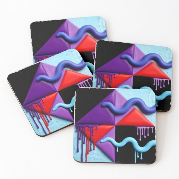 Item preview, dripping triangles C colorful geometric abstract design designed and sold by SmashingDeals.