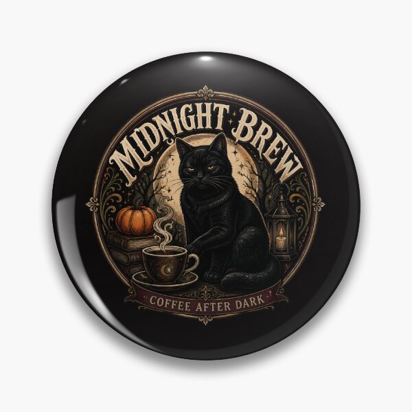 Item preview, Midnight Brew — Black Cat Halloween designed and sold by LiviuGligoros.