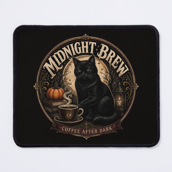 Item preview, Midnight Brew — Black Cat Halloween designed and sold by LiviuGligoros.