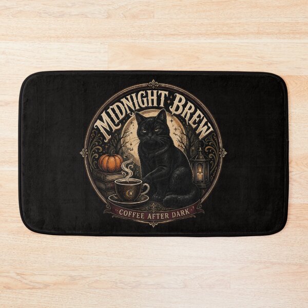 Item preview, Midnight Brew — Black Cat Halloween designed and sold by LiviuGligoros.