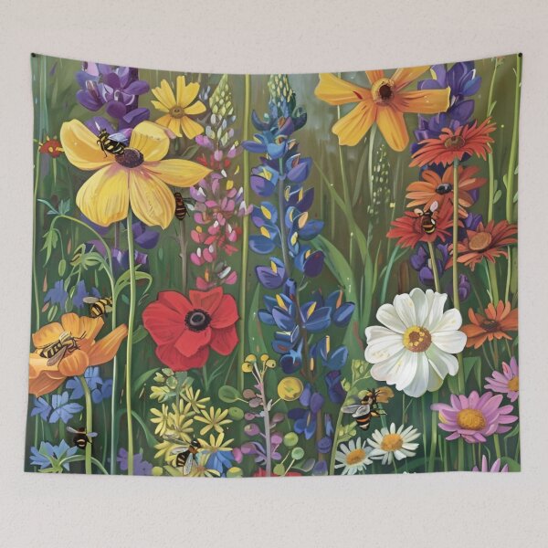 Item preview, Gustav Klimt Flower Garden Vivid Seamless Flowers Vintage Floral Patterns Digital Art Illustration designed and sold by Matt_Smith.