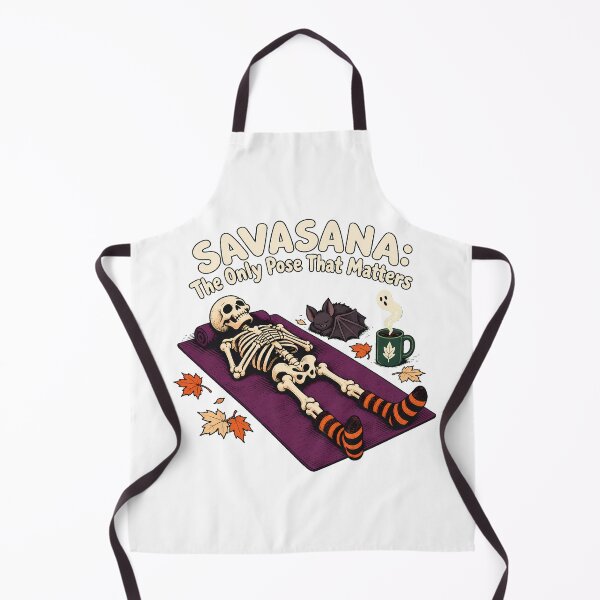 Item preview, Savasana Skeleton Autumn Rest Halloween Yogi designed and sold by chattsuede.
