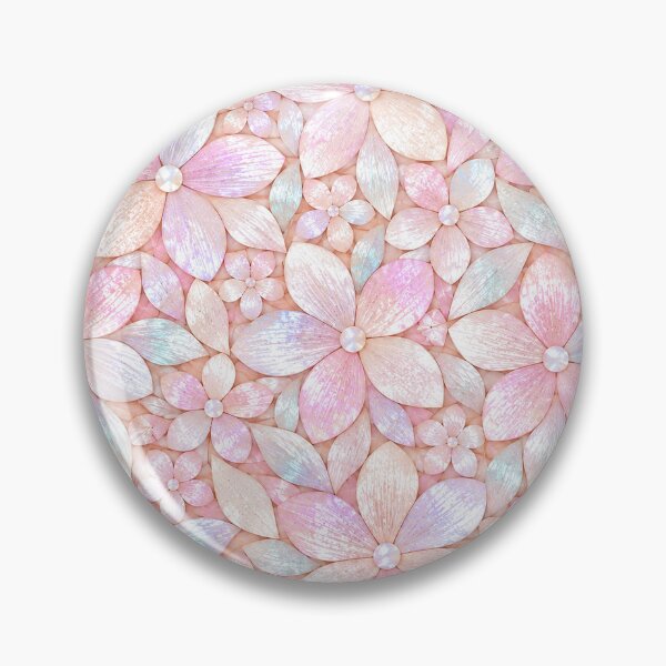 Item preview, Blush Pink Pearlescent Floral Pattern designed and sold by OLAIZA.
