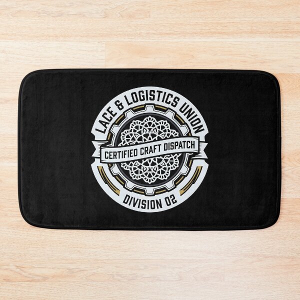 Item preview, Fiber Art Lace Logistics Union Craft Humor Emblem designed and sold by SplashTastic.