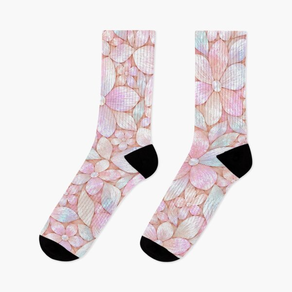 Item preview, Blush Pink Pearlescent Floral Pattern designed and sold by OLAIZA.