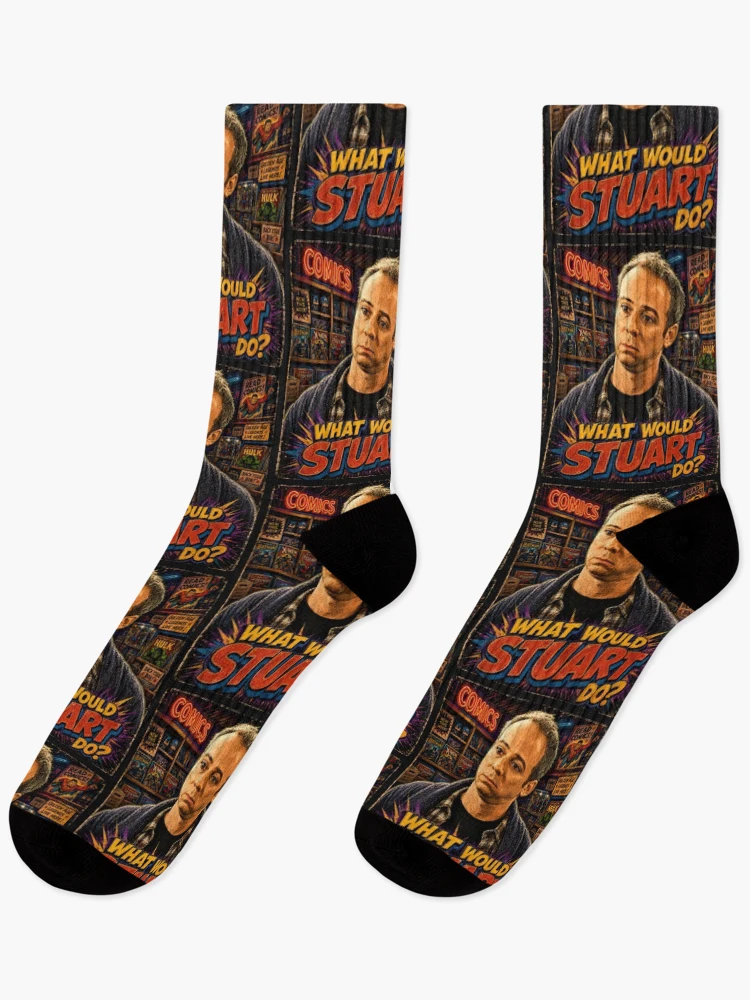 Thumbnail 1 of 5, Socks, What would Stuart do? designed and sold by TeeCodes.