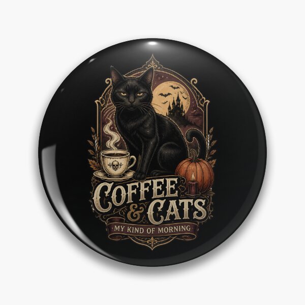 Item preview, Coffee & Cats — Black Cat Halloween designed and sold by LiviuGligoros.