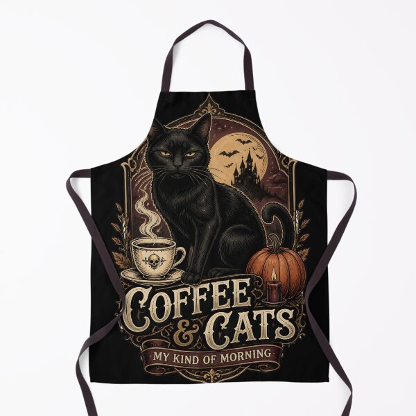 Item preview, Coffee & Cats — Black Cat Halloween designed and sold by LiviuGligoros.