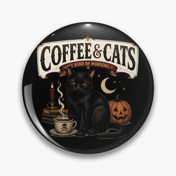 Item preview, Coffee & Cats — Black Cat Halloween designed and sold by LiviuGligoros.