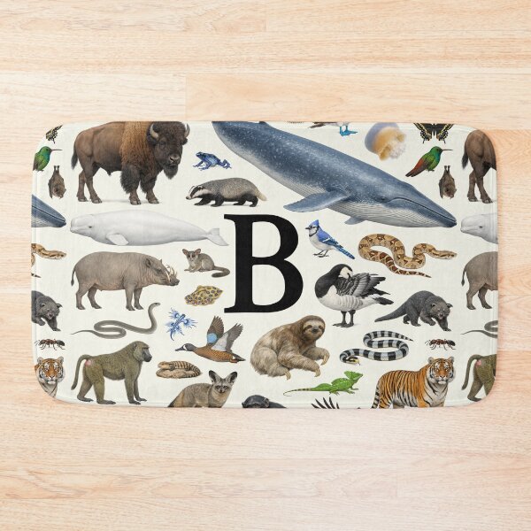 Item preview, Letter B Animal Alphabet Retro Identification Chart designed and sold by kakarikihill.