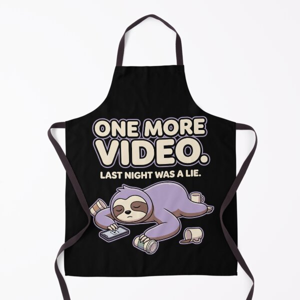 Item preview, Sloth Humor One More Video Night Owl Doomscrolling designed and sold by SplashTastic.