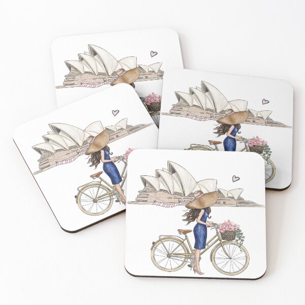 Item preview, Sydney Opera House Bicycle Girl – Travel & Summer Adventure designed and sold by StyxIND.
