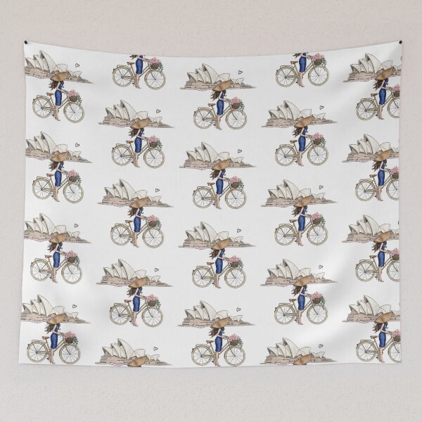 Item preview, Sydney Opera House Bicycle Girl – Travel & Summer Adventure designed and sold by StyxIND.