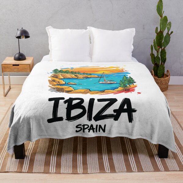 Item preview, Ibiza Beach Spain Coastal Travel Art designed and sold by Merch by Das Design Studio.
