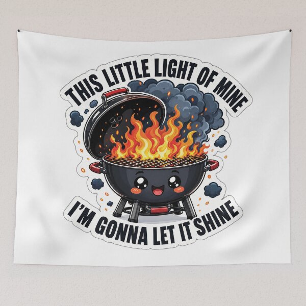 Item preview, This Little Light of Mine BBQ Sticker designed and sold by Random Designs.