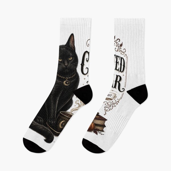 Item preview, Caffeinated Familiar — Black Cat Halloween designed and sold by RoyesButler.