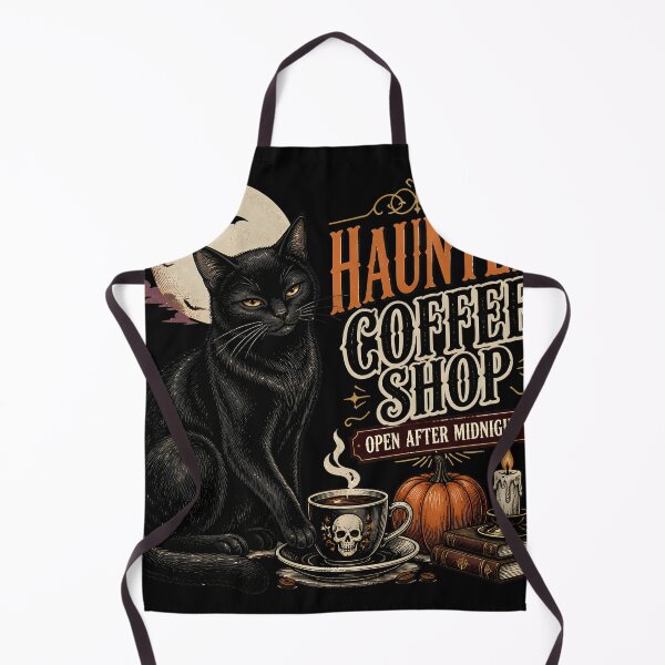 Item preview, Haunted Coffee Shop — Black Cat Halloween designed and sold by RoyesButler.