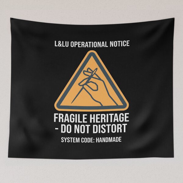 Item preview, Embroidery Sewing Operational Notice Craft Safety Sign designed and sold by SplashTastic.
