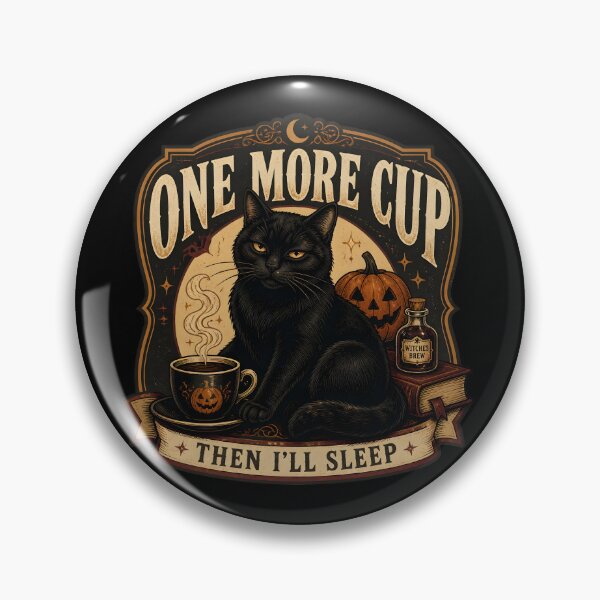 Item preview, One More Cup — Black Cat Halloween designed and sold by RoyesButler.