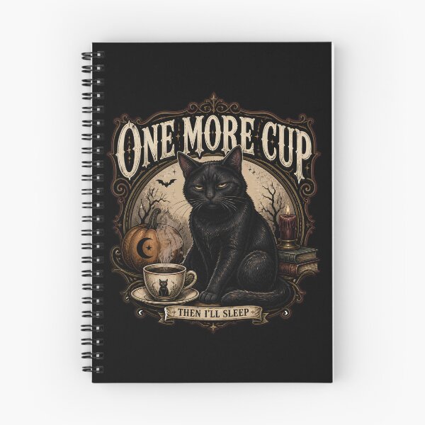 Item preview, One More Cup — Black Cat Halloween designed and sold by RoyesButler.