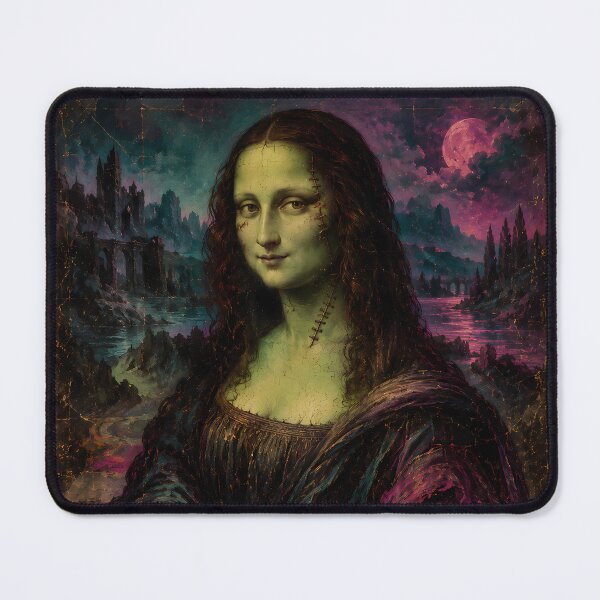 Item preview, Gothic Mona Lisa Green Stitch Monster Halloween Horror designed and sold by chattsuede.