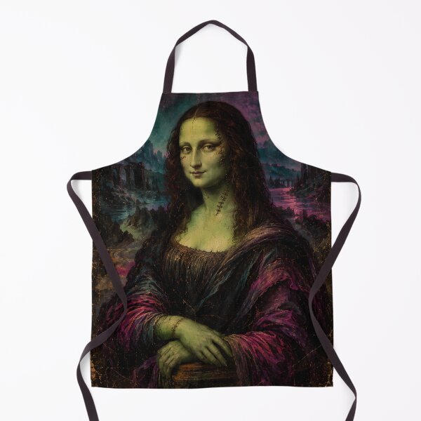 Item preview, Gothic Mona Lisa Green Stitch Monster Halloween Horror designed and sold by chattsuede.