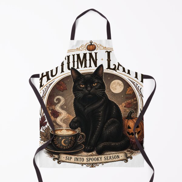 Item preview, Autumn Latte — Black Cat Halloween designed and sold by RoyesButler.