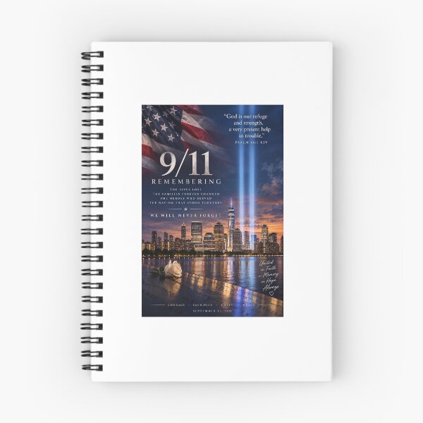 Item preview, We Will Never Forget – September 11 Memorial | Psalm 46:1 KJV designed and sold by     Crowned Canvas Studio ⭐ .