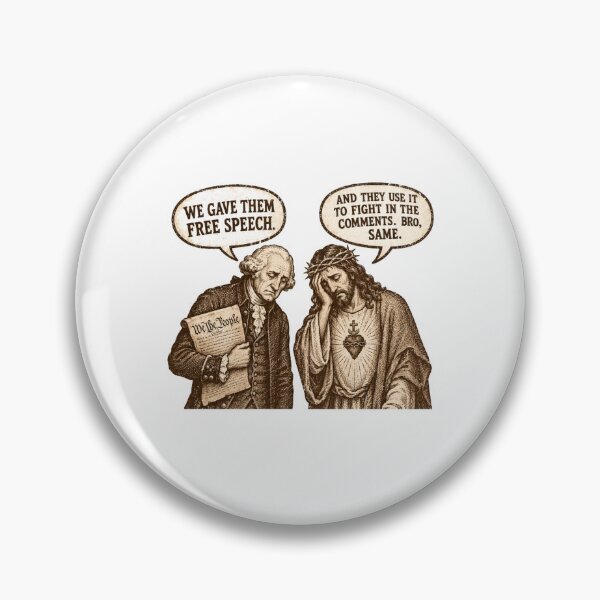 Item preview, Founding Father Jesus Free Speech Satire History Meme Design designed and sold by Yellowriversss.
