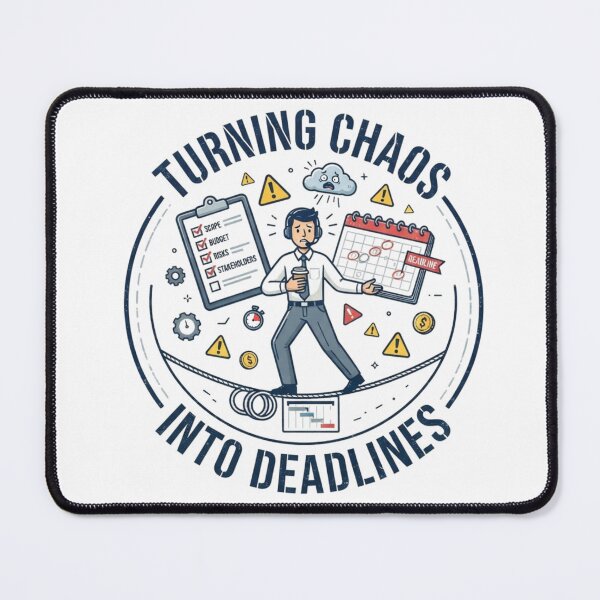 Item preview, Turning Chaos into Deadlines Funny Project Manager PM Life Design designed and sold by KreatoLab.