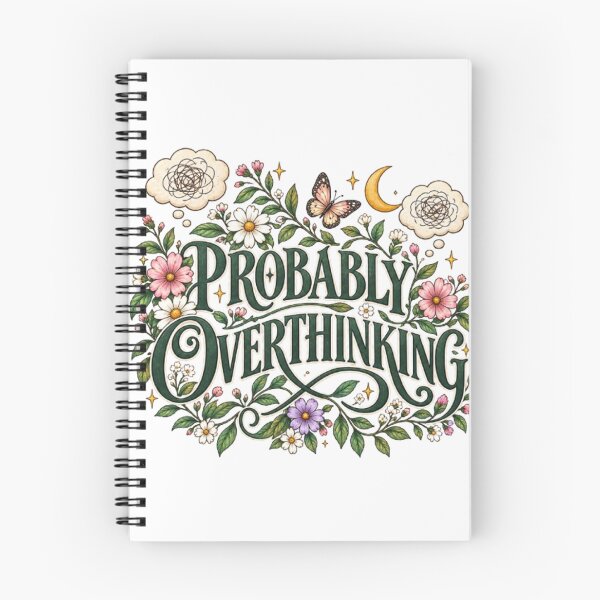 Item preview, Probably Overthinking Floral Botanical Funny Quote designed and sold by TibbuTees.