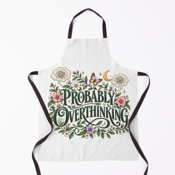 Item preview, Probably Overthinking Floral Botanical Funny Quote designed and sold by TibbuTees.