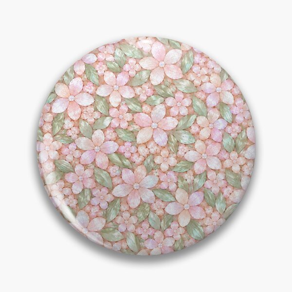 Item preview, Blush Pearlescent Floral Pattern with Sage Leaves designed and sold by OLAIZA.