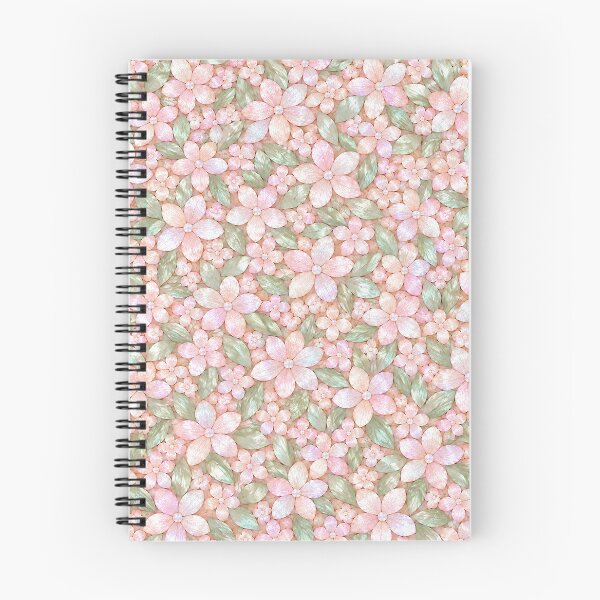 Item preview, Blush Pearlescent Floral Pattern with Sage Leaves designed and sold by OLAIZA.