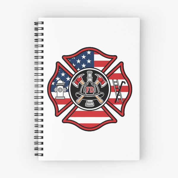 Item preview, Firefighter Maltese Cross American Flag Badge | Fire Dept designed and sold by Marshallamoakohene.