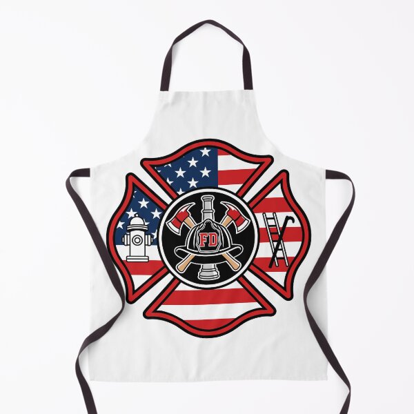 Item preview, Firefighter Maltese Cross American Flag Badge | Fire Dept designed and sold by Marshallamoakohene.