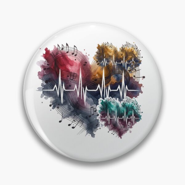 Item preview, Music Heartbeat – Musical Notes & Love Rhythm designed and sold by StyxIND.