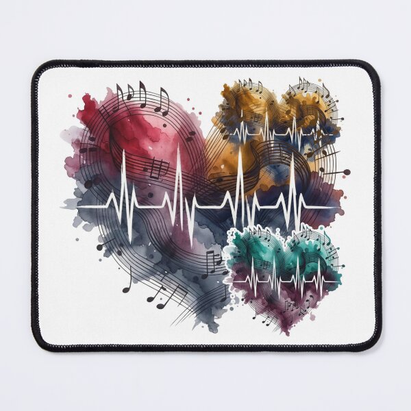 Item preview, Music Heartbeat – Musical Notes & Love Rhythm designed and sold by StyxIND.