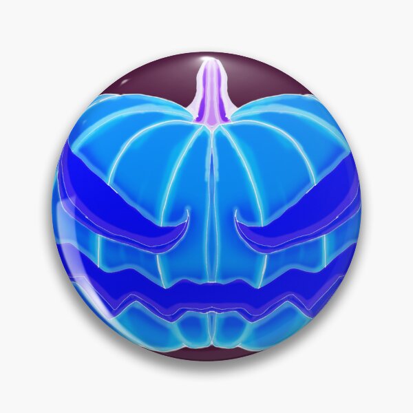 Item preview,  Neon  Blue Jack-O-Lantern  by Saber Rex designed and sold by WildBerryWorks.