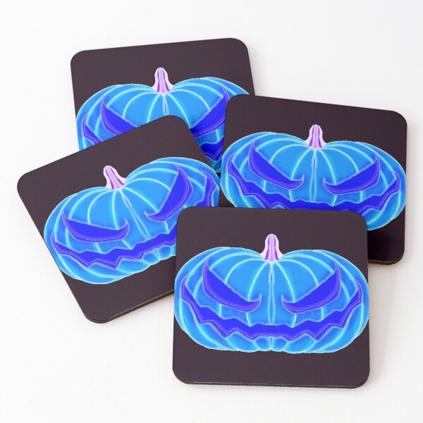 Item preview,  Neon  Blue Jack-O-Lantern  by Saber Rex designed and sold by WildBerryWorks.