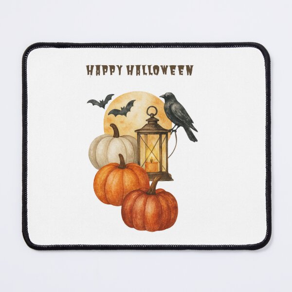 Item preview, Happy Halloween Pumpkin Crow Lantern designed and sold by MuzikAkademik.