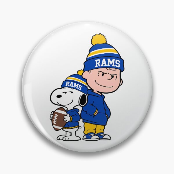 Item preview, Charlie Brown & Snoopy Los Angeles Rams Football Retro F185 designed and sold by GLUVY-THEME.
