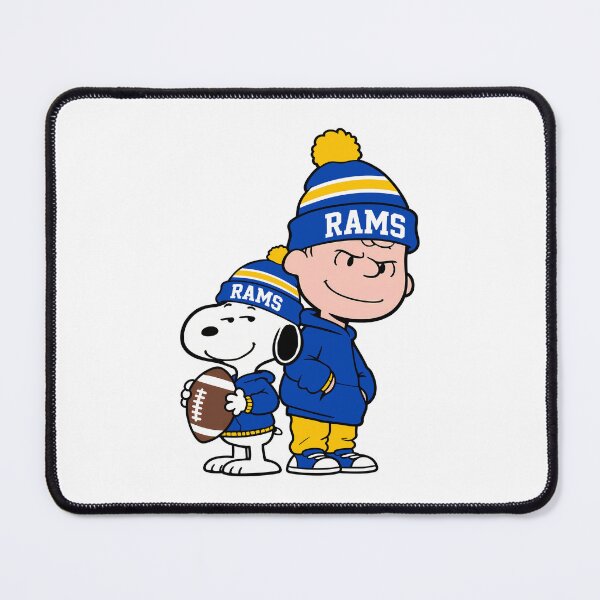 Item preview, Charlie Brown & Snoopy Los Angeles Rams Football Retro F185 designed and sold by GLUVY-THEME.