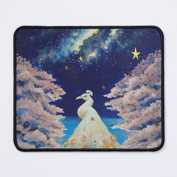 Item preview, Peacock Under the Starry Cherry Blossoms designed and sold by piggybank Tourist.