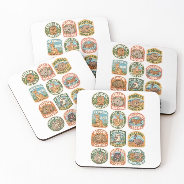 Item preview, Cute Australian Native Animal Badge Collection Aussie Wildlife Aesthetic designed and sold by Yellowriversss.