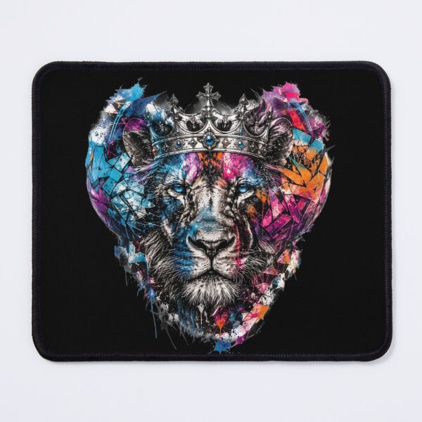 Item preview, Majestic Colorful Lion King with Crown designed and sold by RoyalDeluxGo.