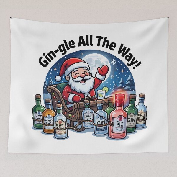Item preview, Gin‑gle All The Way! – Festive Santa Gin Sleigh designed and sold by JPees.