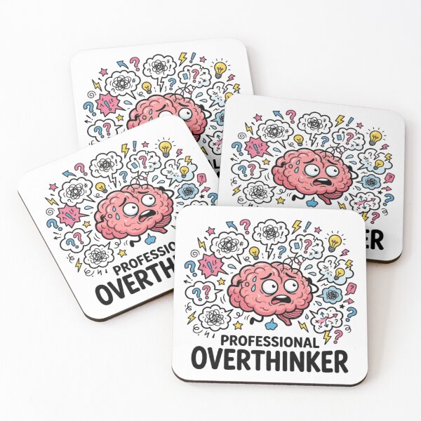 Item preview, Professional Overthinker Funny Brain Relatable Humor Design designed and sold by meghnad.