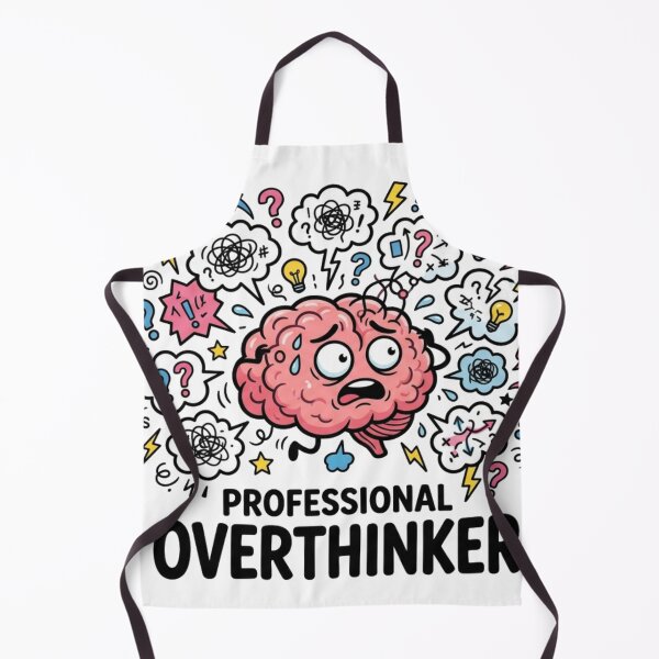 Item preview, Professional Overthinker Funny Brain Relatable Humor Design designed and sold by meghnad.